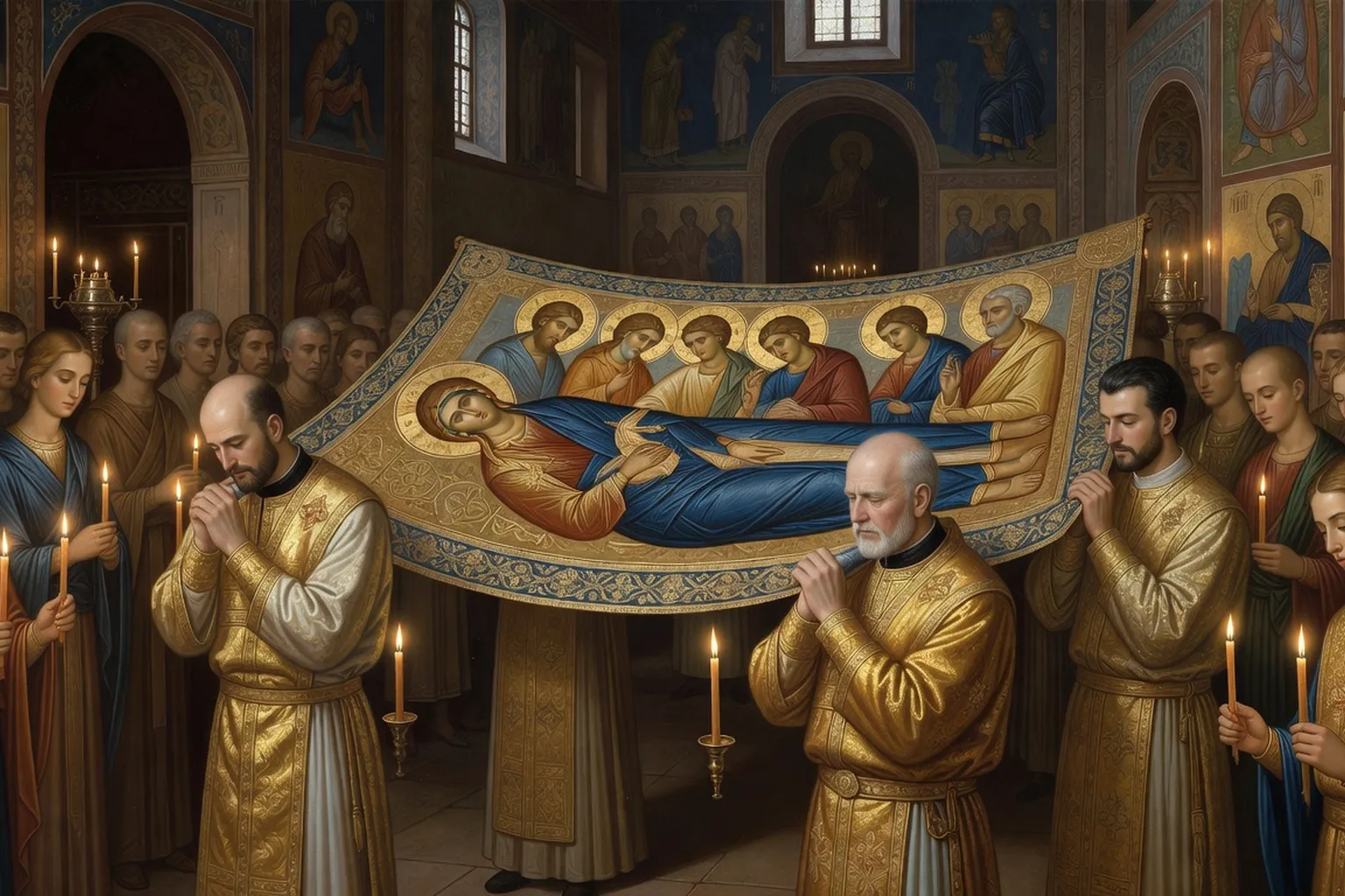 Procession de la plashchanitsa de la Dormition de la Mère de Dieu