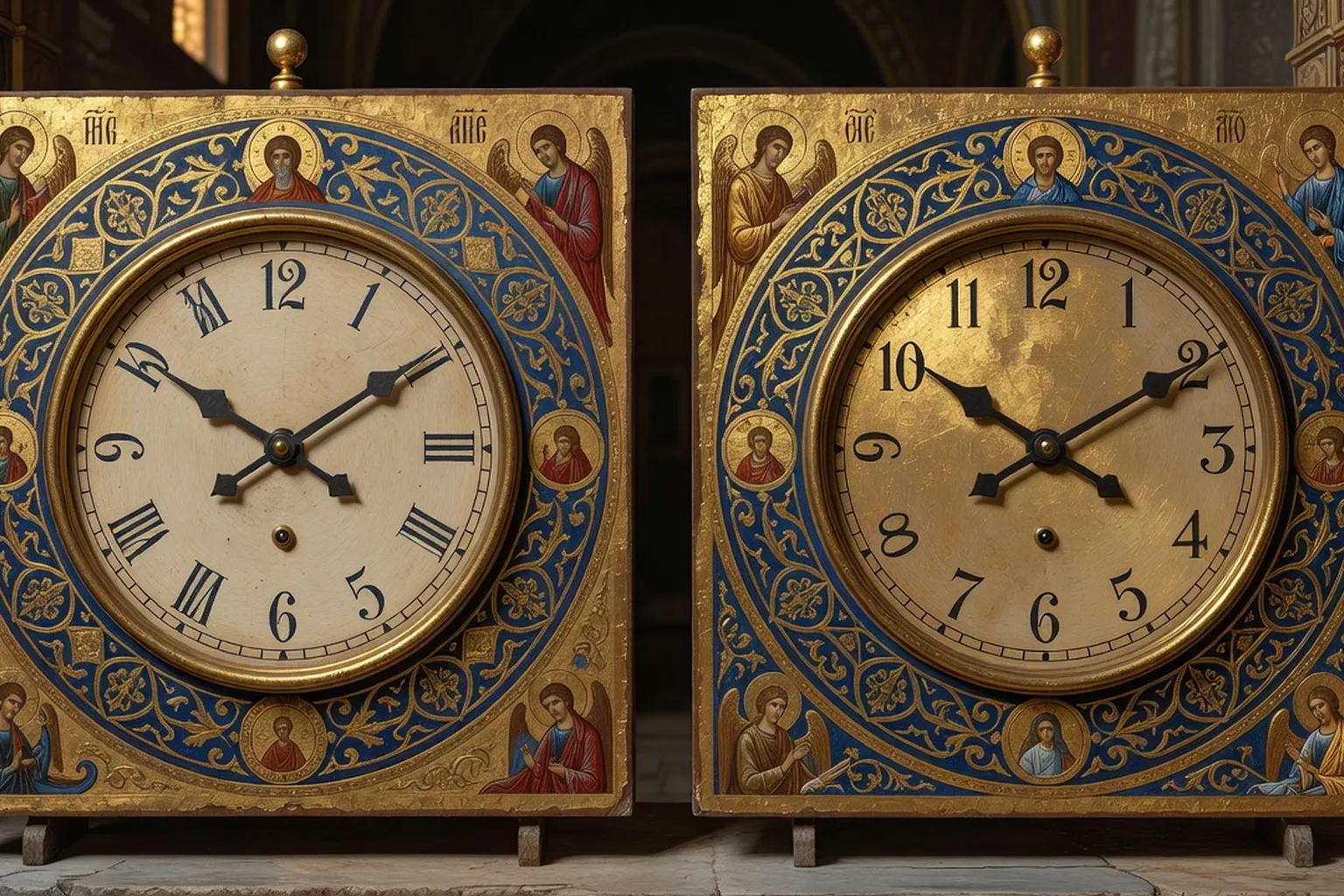 Comparaison illustree des calendriers julien et gregorien — decalage de 13 jours